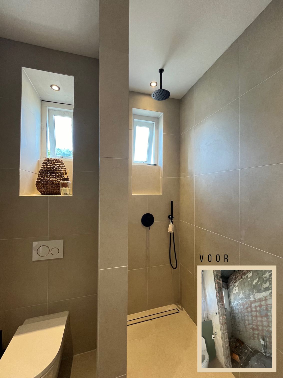 Badkamer met overlay
